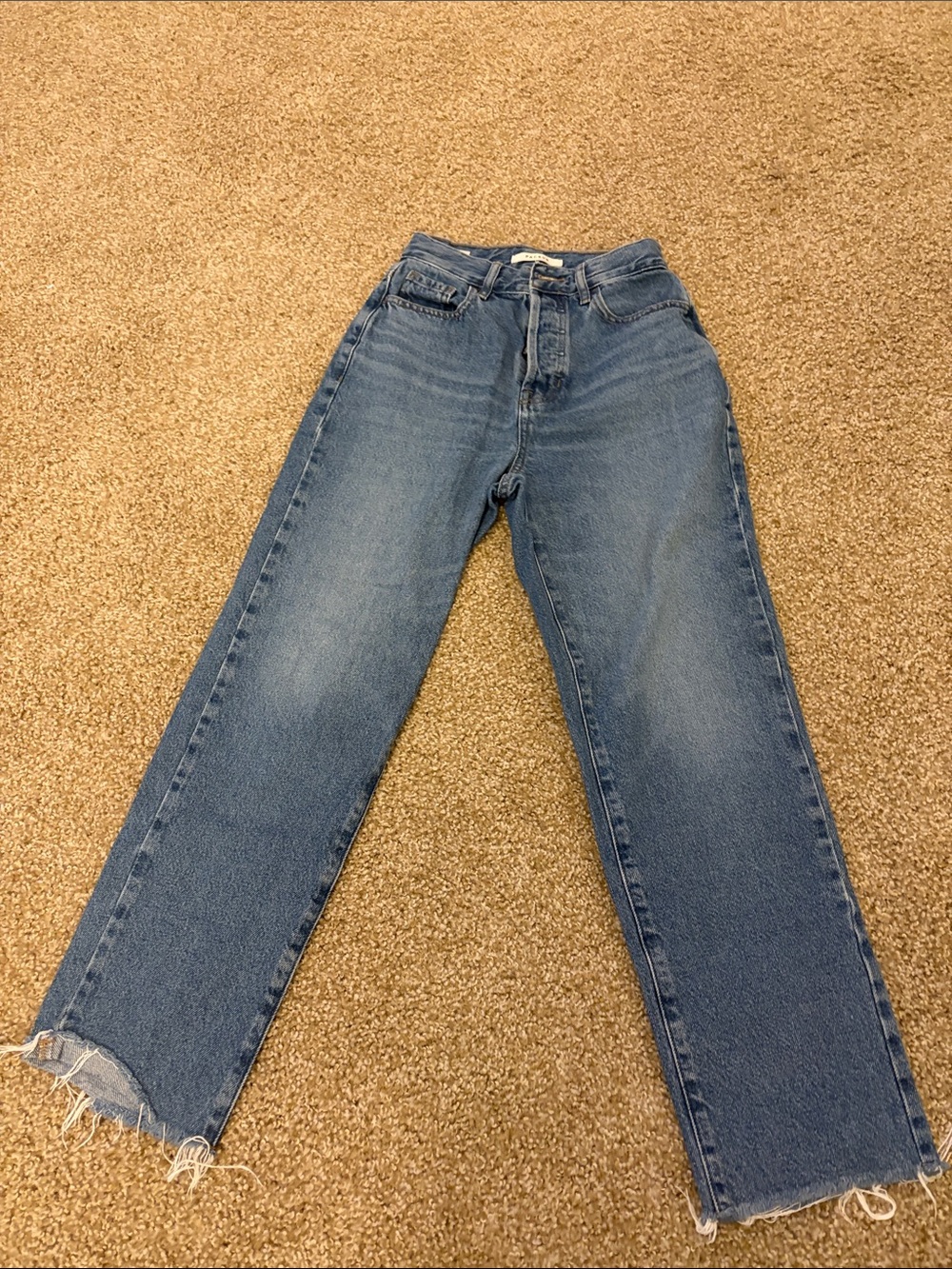 PacSun Women's Straight Leg Jeans in Blue Denim